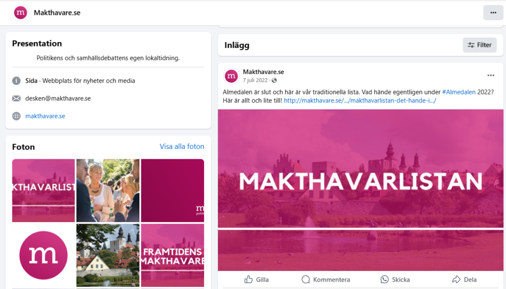 Makthavare i sociala medier